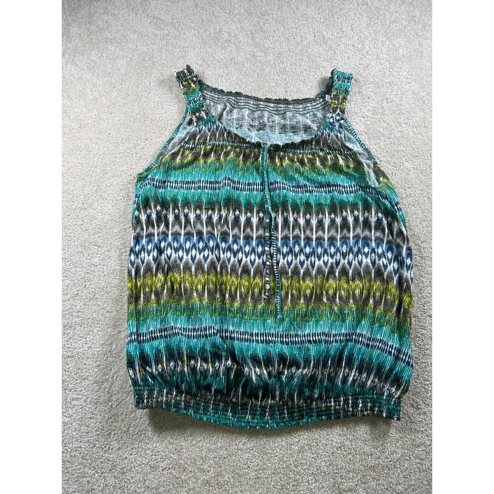 Sonoma Womens Size L Sleeveless Tunic Top Boho Breezy Multicolor